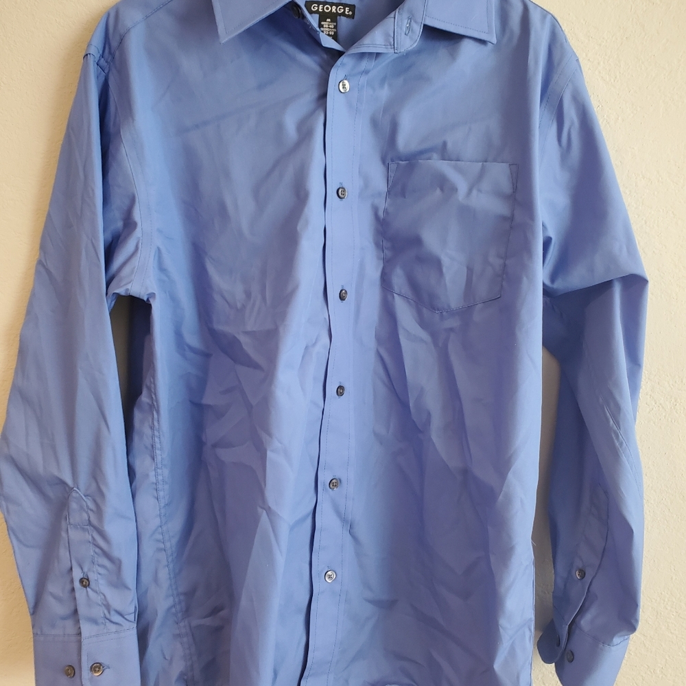 George blue long sleeve button-down